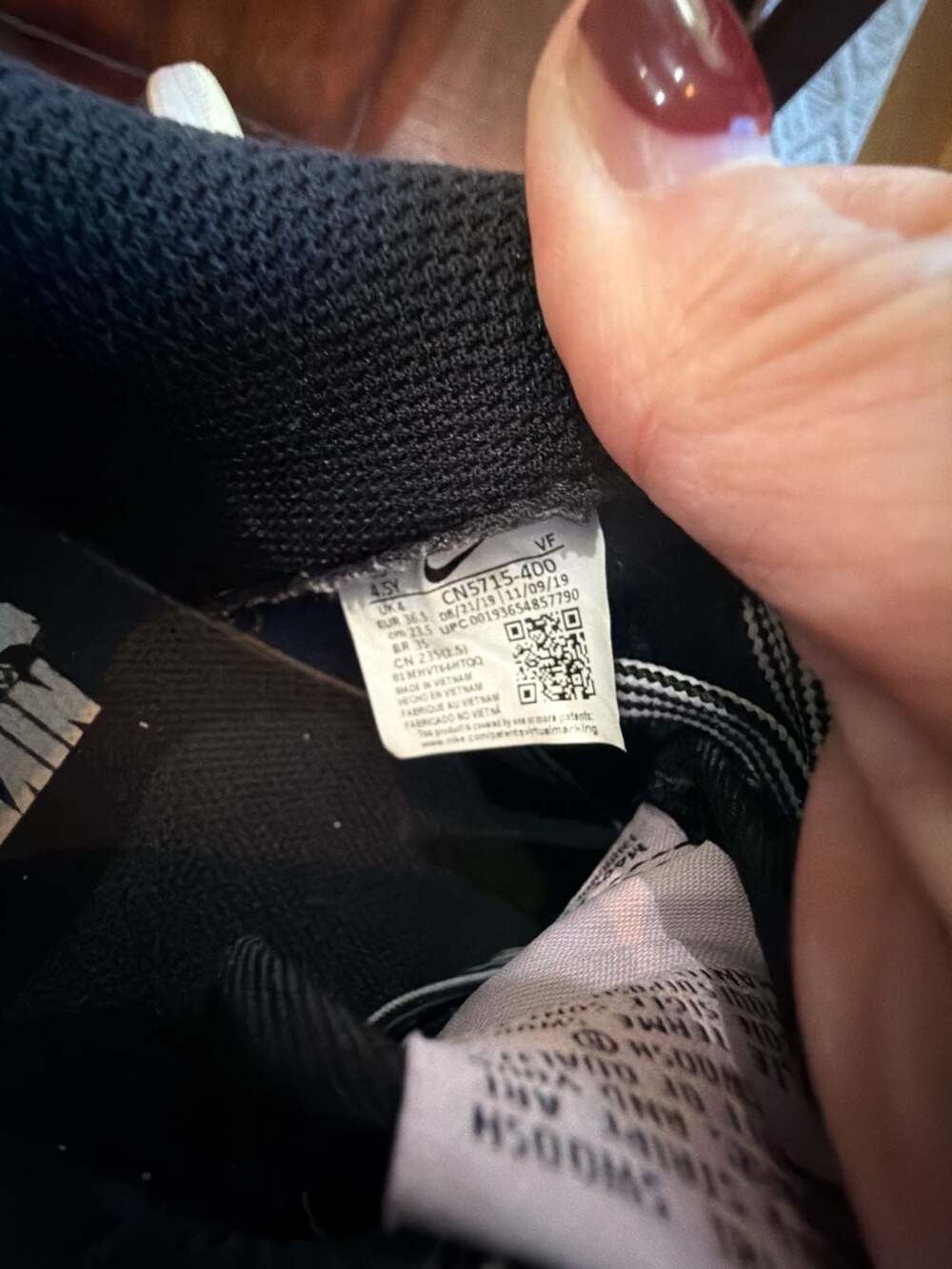 Nike Air Force 1 LV8 4 GS Midnight Navy Pebble Print Sneakers - Picture 7 of 7